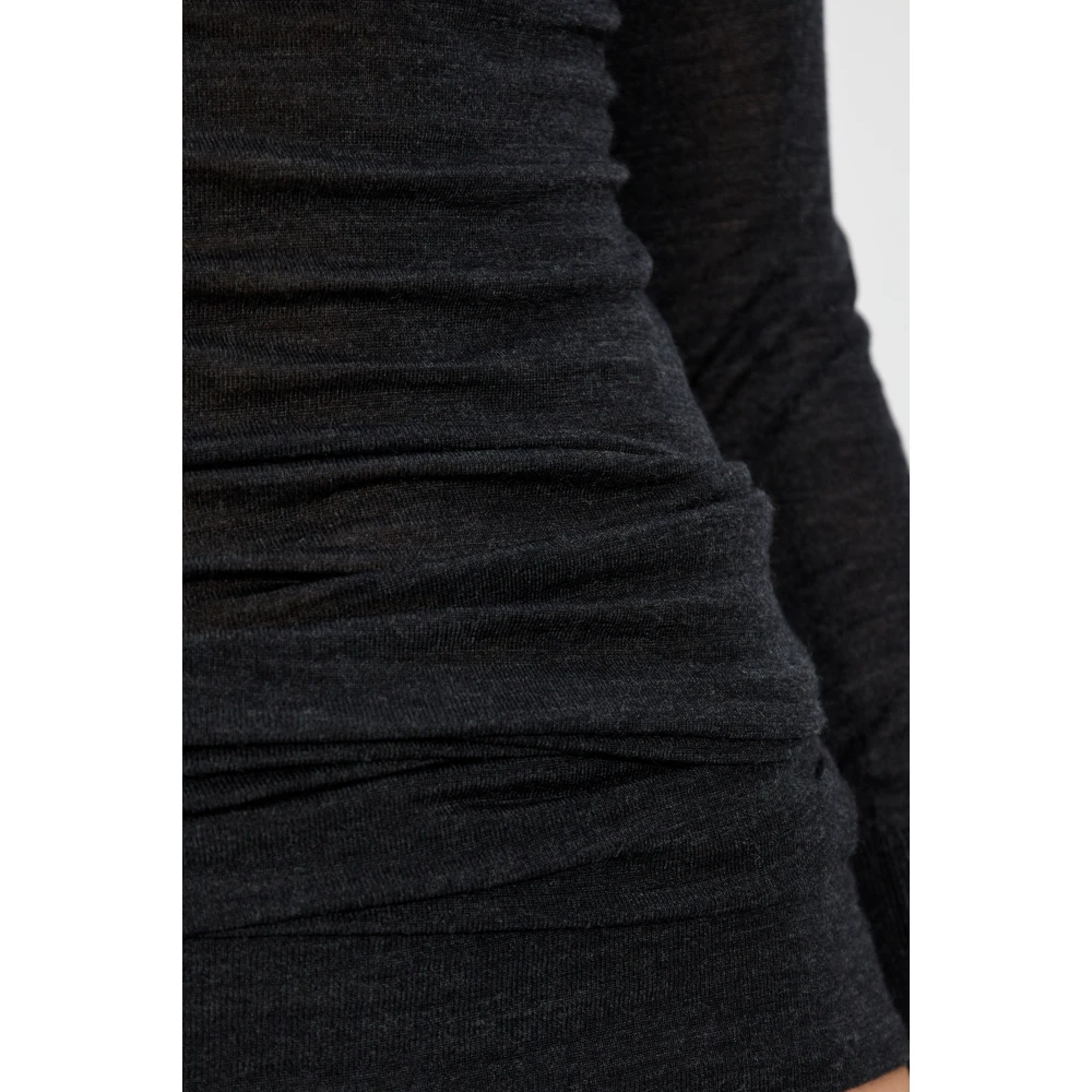 Alaïa Wollen coltrui bodysuit Black Dames