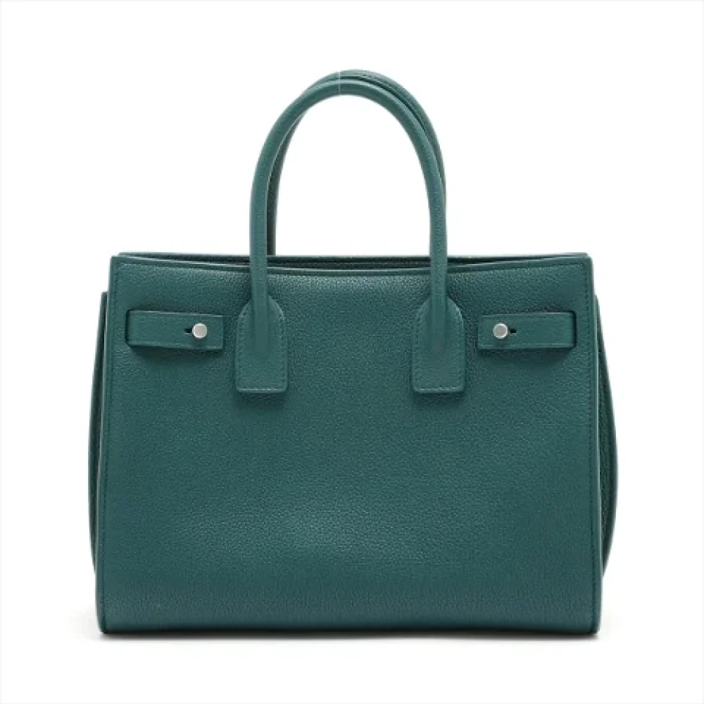 Yves Saint Laurent Vintage Pre-owned Leather handbags Green Dames
