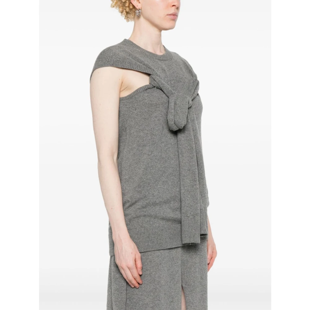 Stella Mccartney Grijze Gebreide Top Aw24 Gray Dames