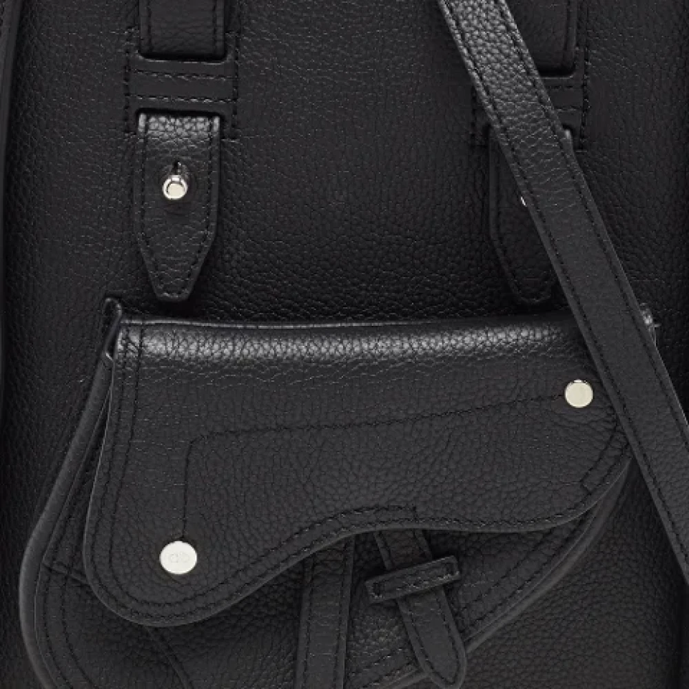 Dior Vintage Pre-owned Leather totes Black Heren