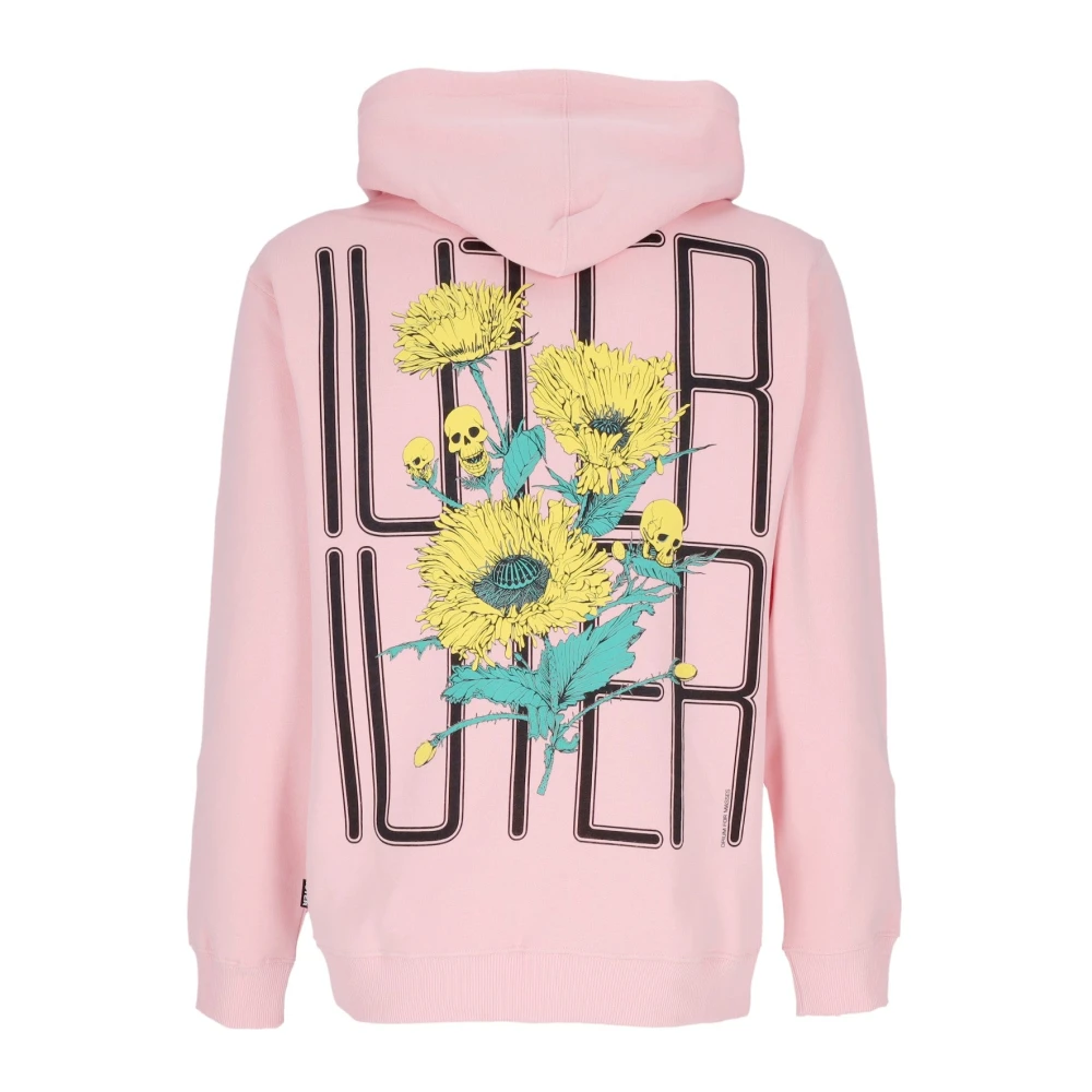 Iuter Roze Hoodie met Skull Print Pink Heren