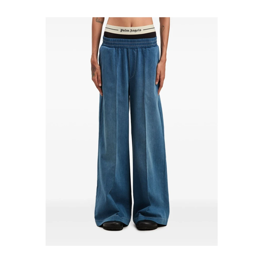Palm Angels Blauwe Jeans Casual Chic Stijl Blue Dames