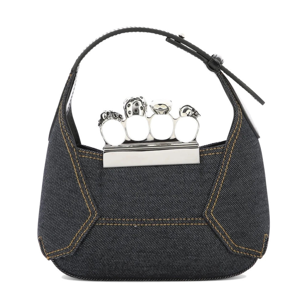 alexander mcqueen Jewelled Hobo Handtas Blue Dames