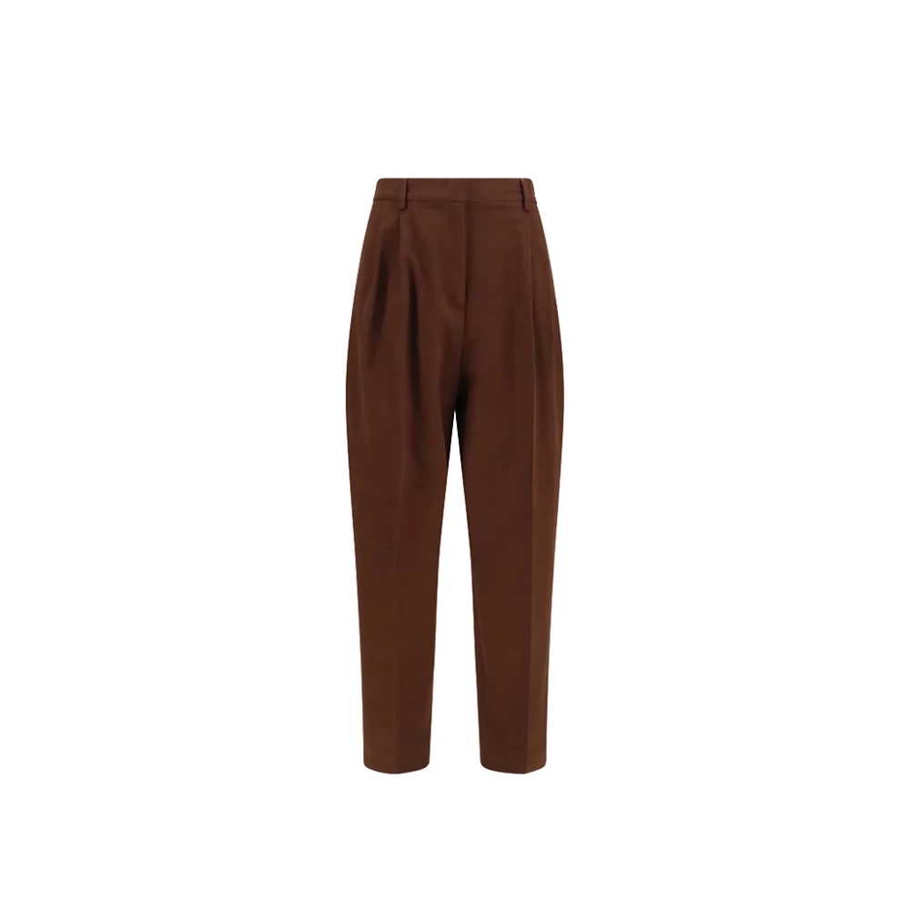 Fabiana Filippi Brown Cotton Casual Pants - IT46|XL - Image 2