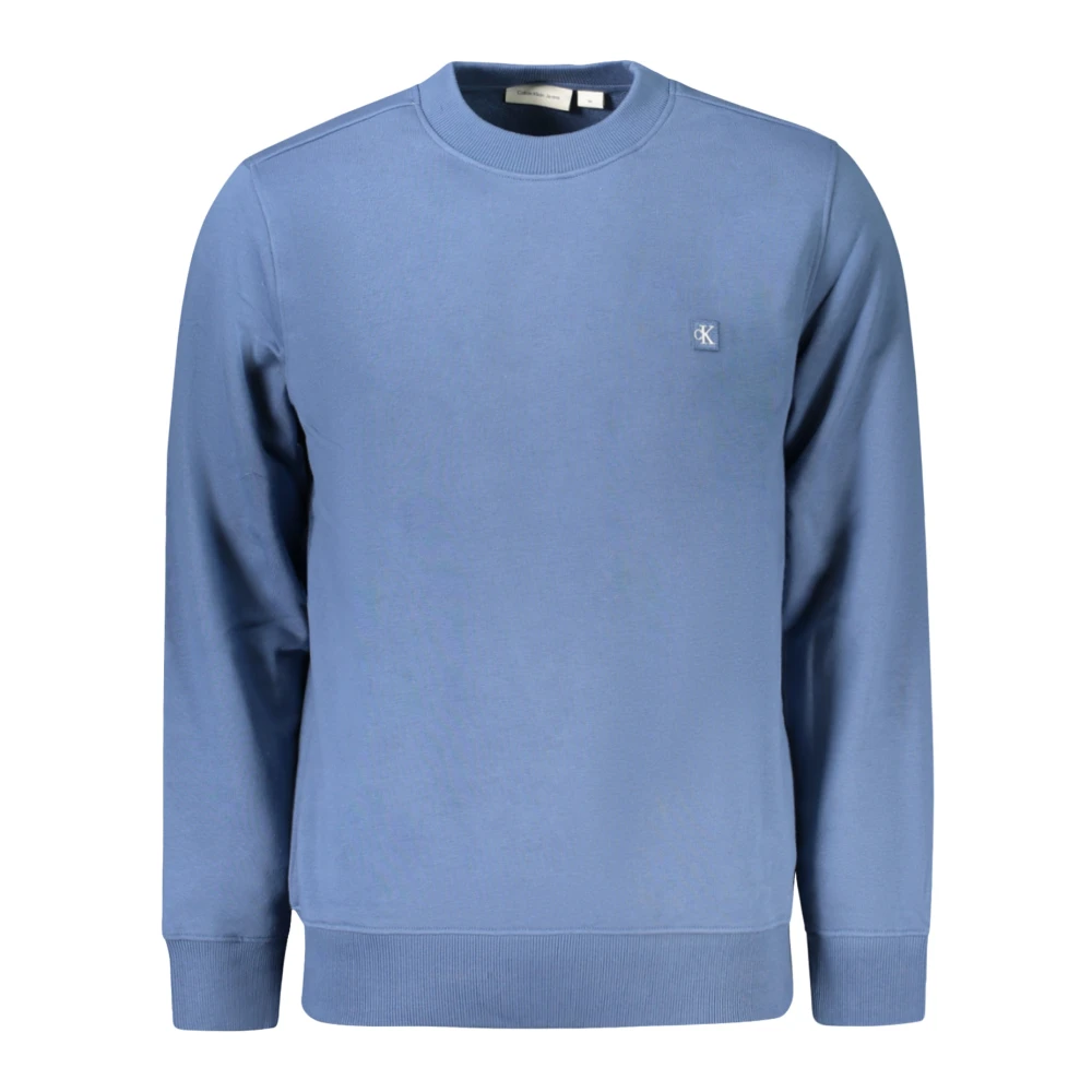Calvin Klein Blauwe Sweatshirt met Logo en Lange Mouwen Blue Heren