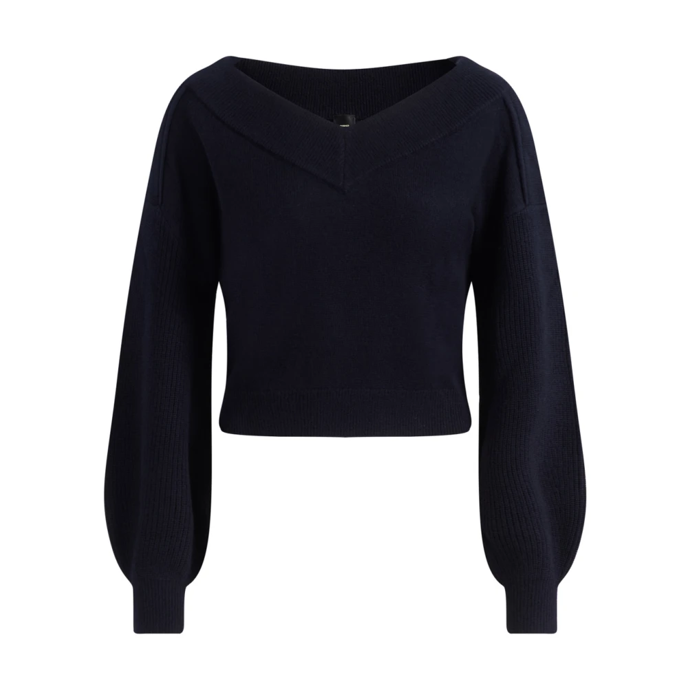 Pinko A3p4g03 Maglia V Blu Marino Cupo - Immagine 2
