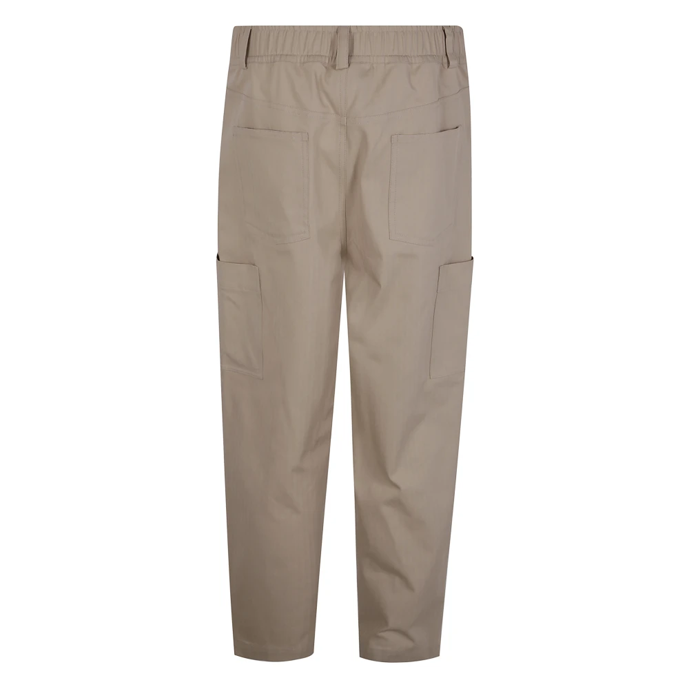 Drole de Monsieur Cropped Twill Broek Beige Heren