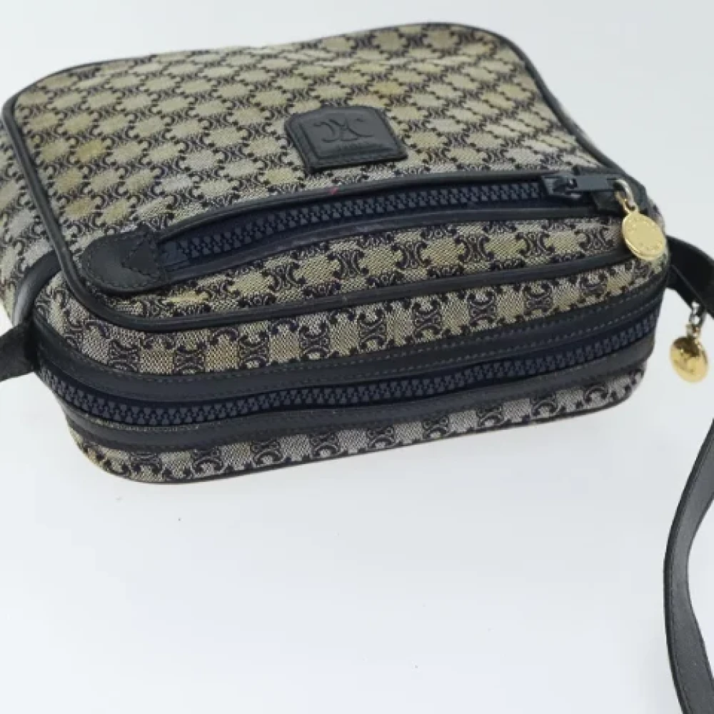 Celine Vintage Pre-owned Canvas shoulder-bags Blue Dames