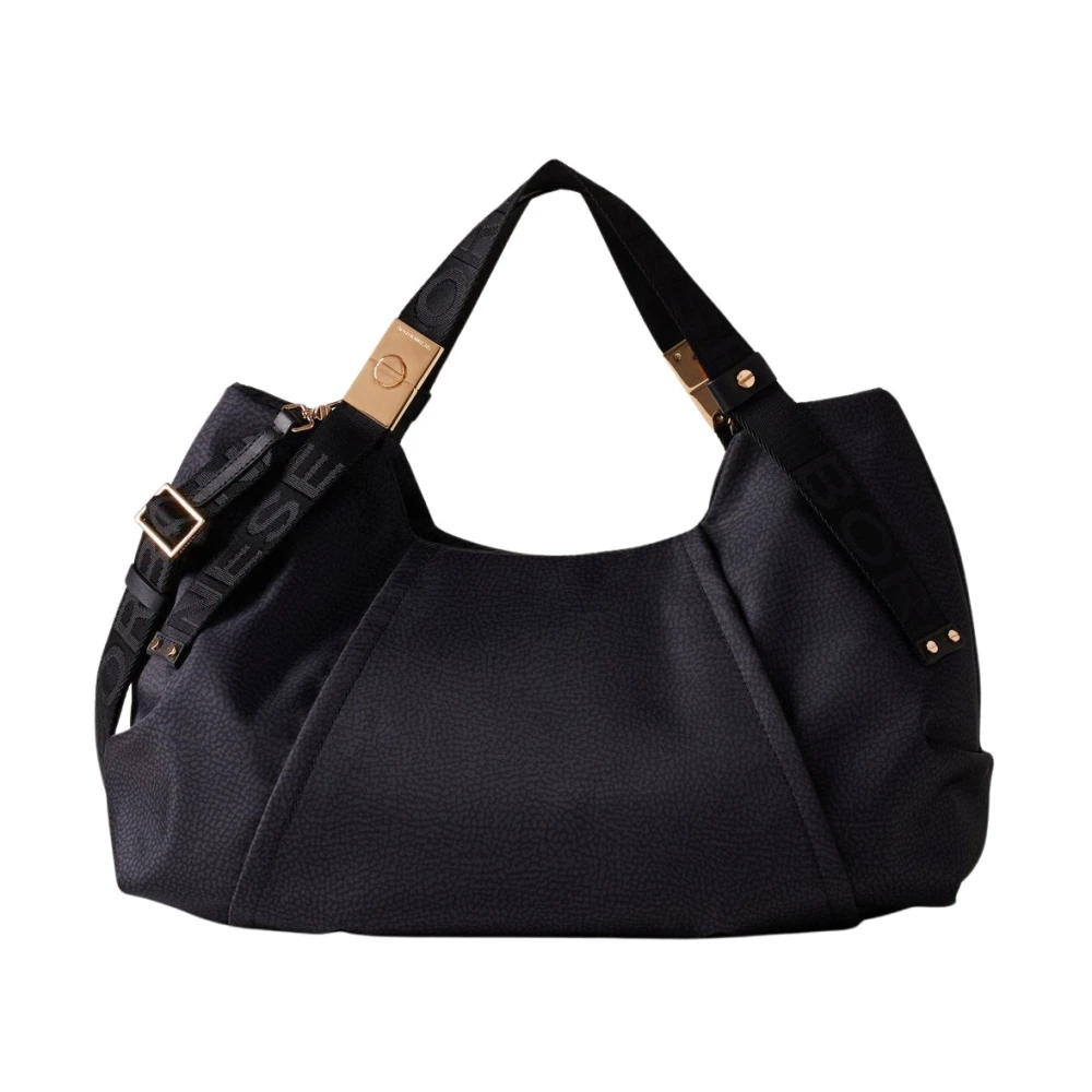 Borbonese Donkere Zwarte Handtas Black Dames