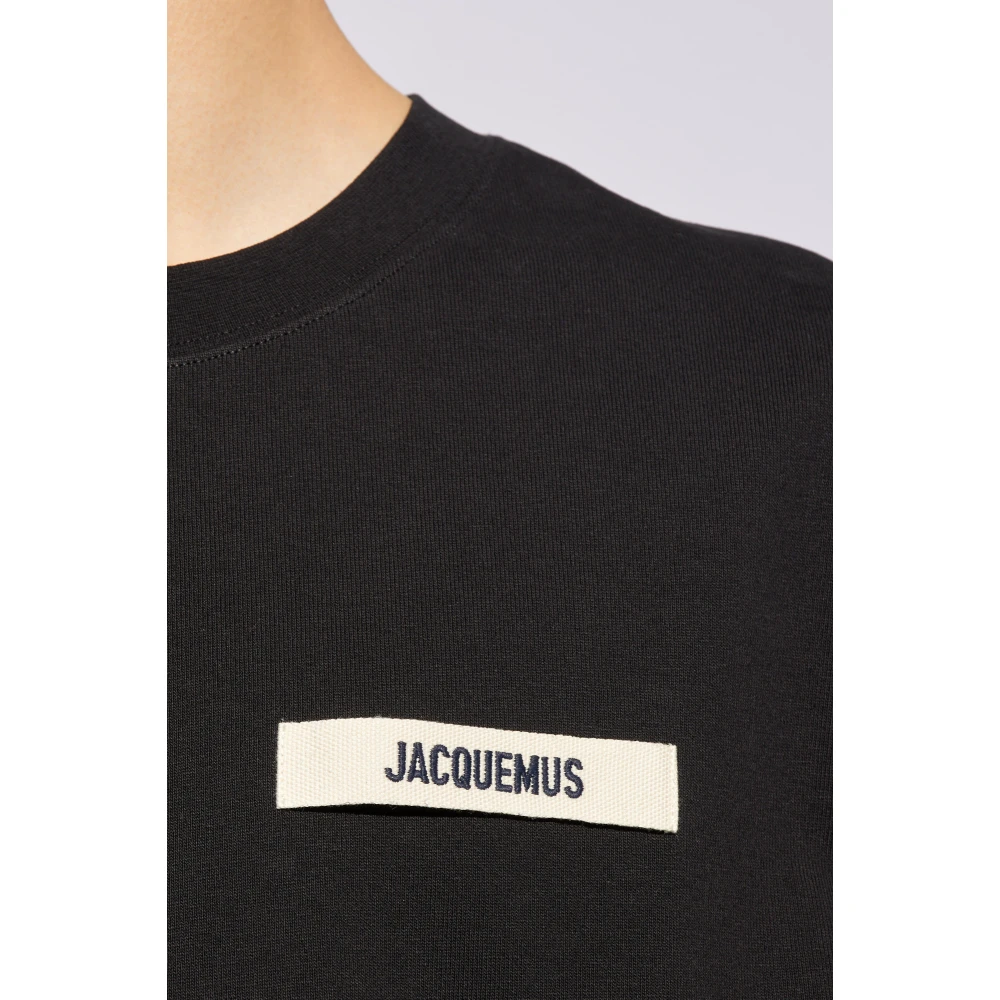 Jacquemus T-shirt met logo Black Heren