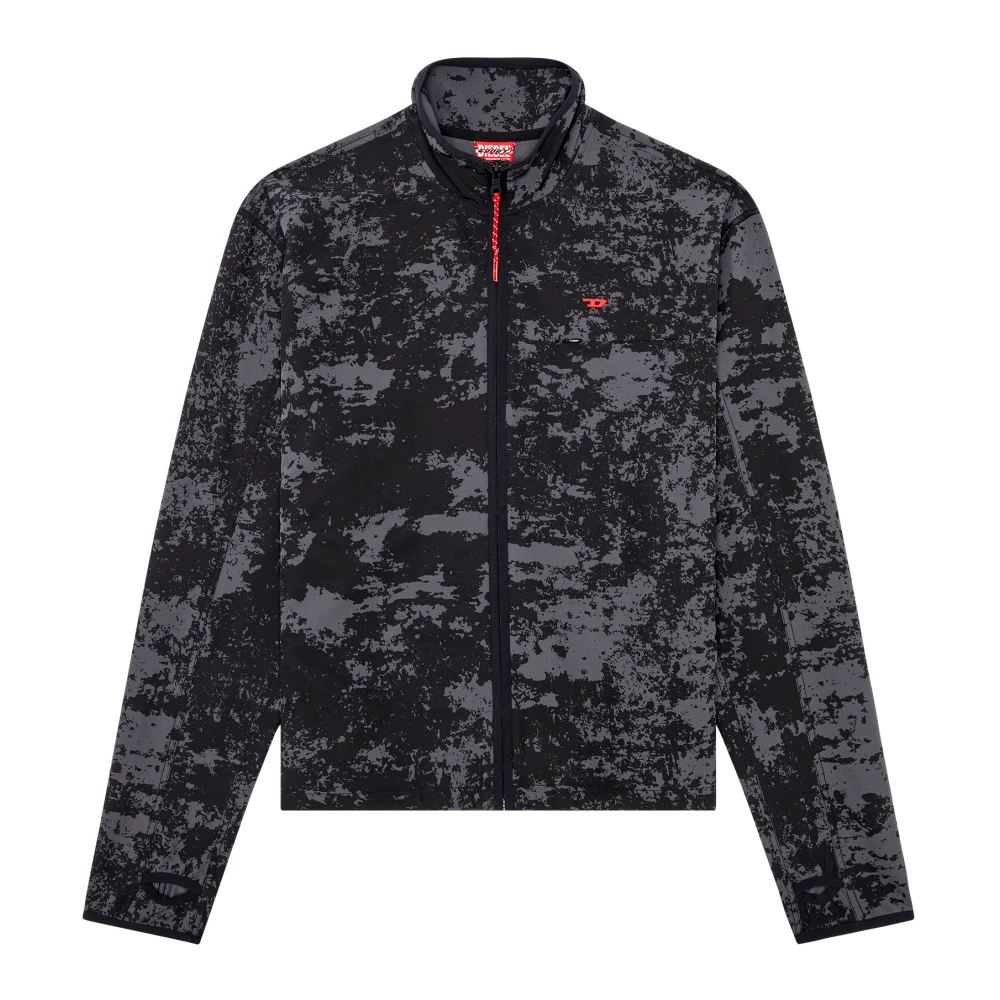 Diesel Woven track jacket with cloudy print Multicolor Heren