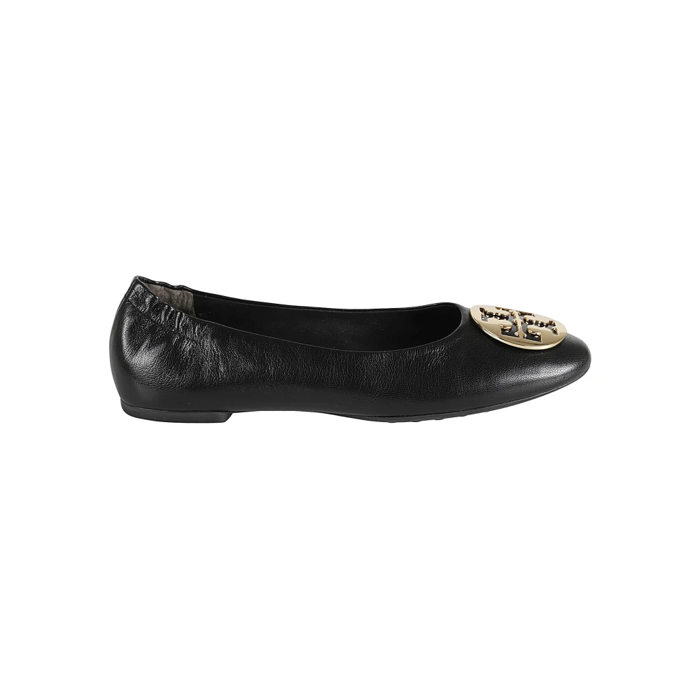 Tory Burch Women's Black/Gold Ballerinas Elegant Flat Shoes