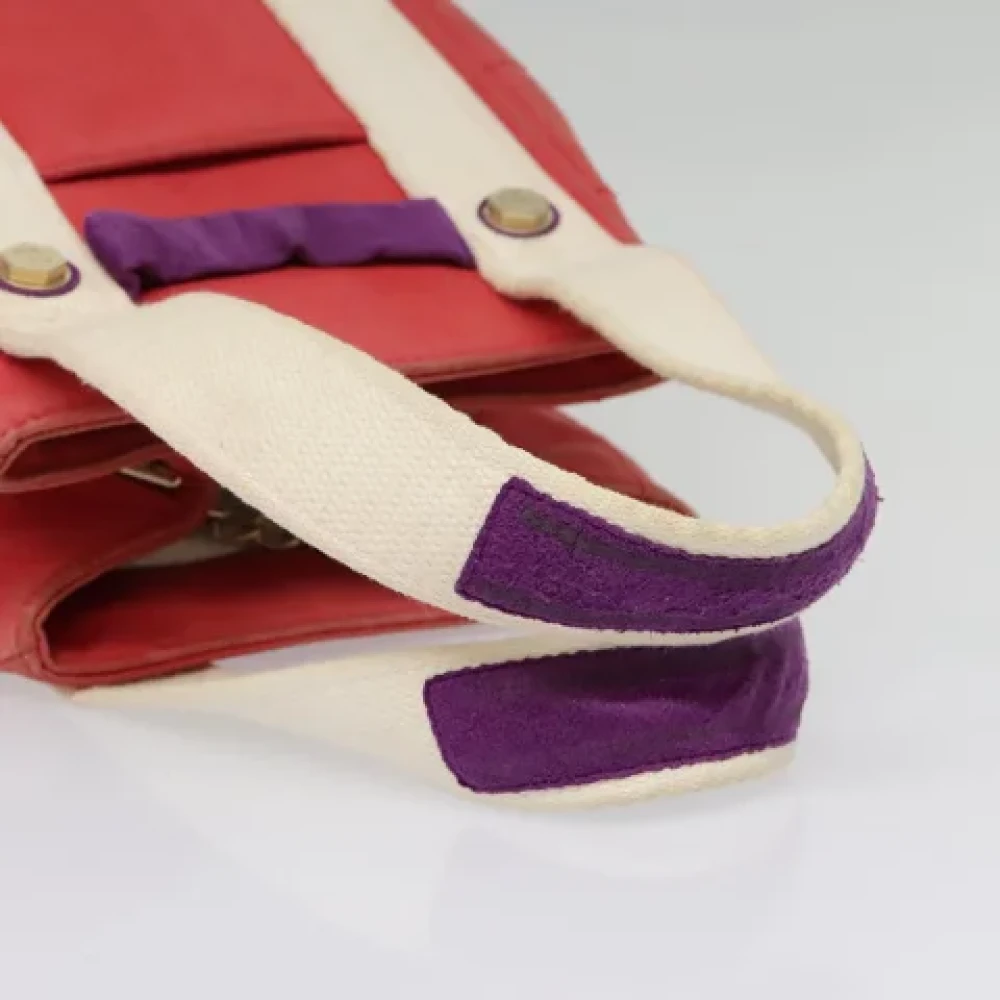 Chanel Vintage Pre-owned Canvas handbags Red Dames