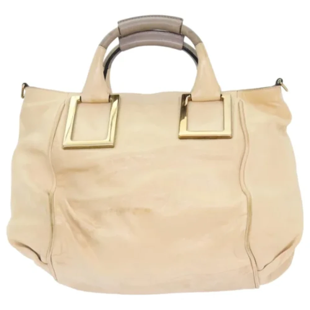 Chloé Pre-owned Leather handbags Beige Dames