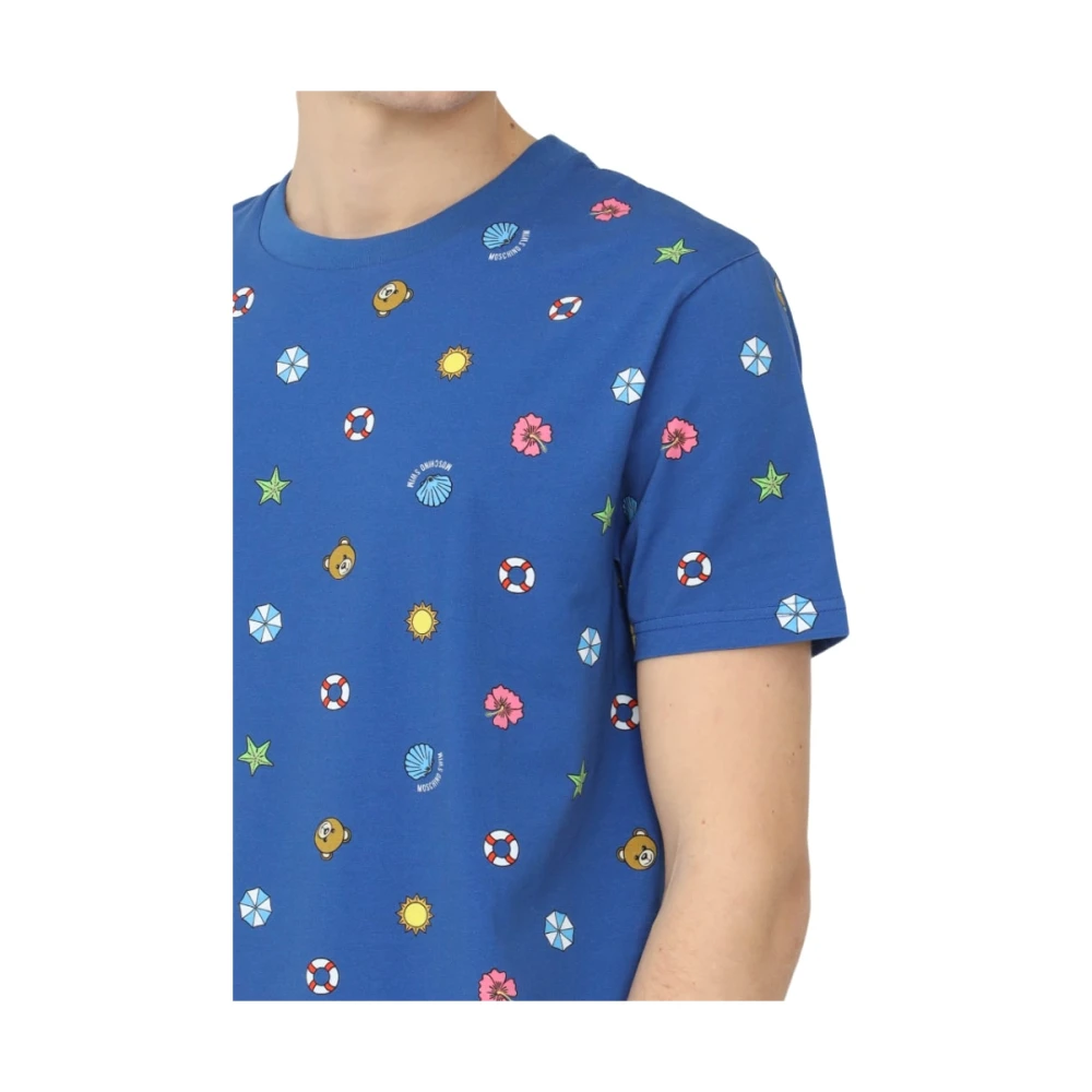 Moschino Korte Mouw T-shirt Blue Heren
