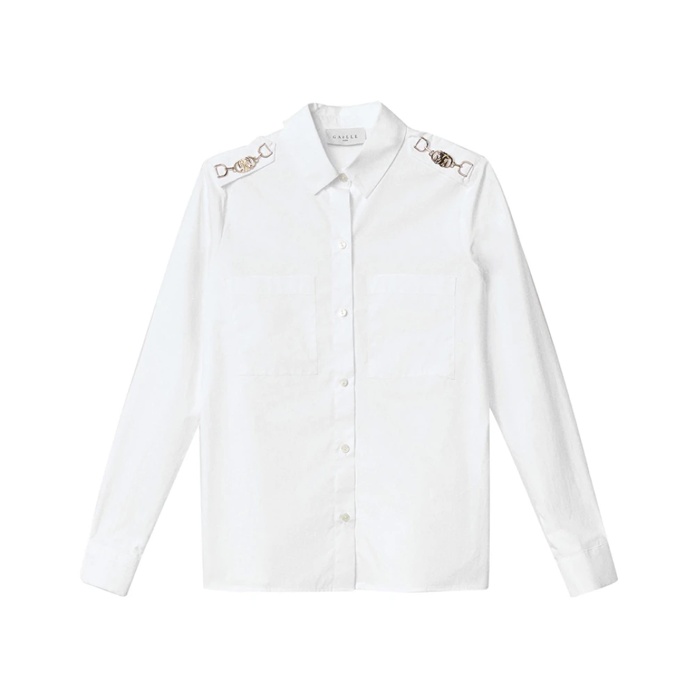 Gaëlle Paris Witte Shirt voor Vrouwen Elegant en Veelzijdig White Dames