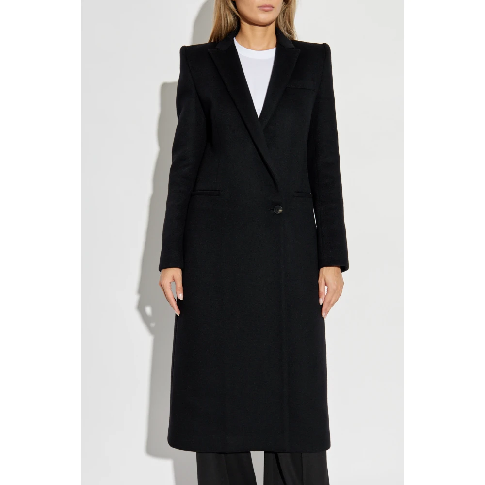 alexander mcqueen Wollen jas Black Dames