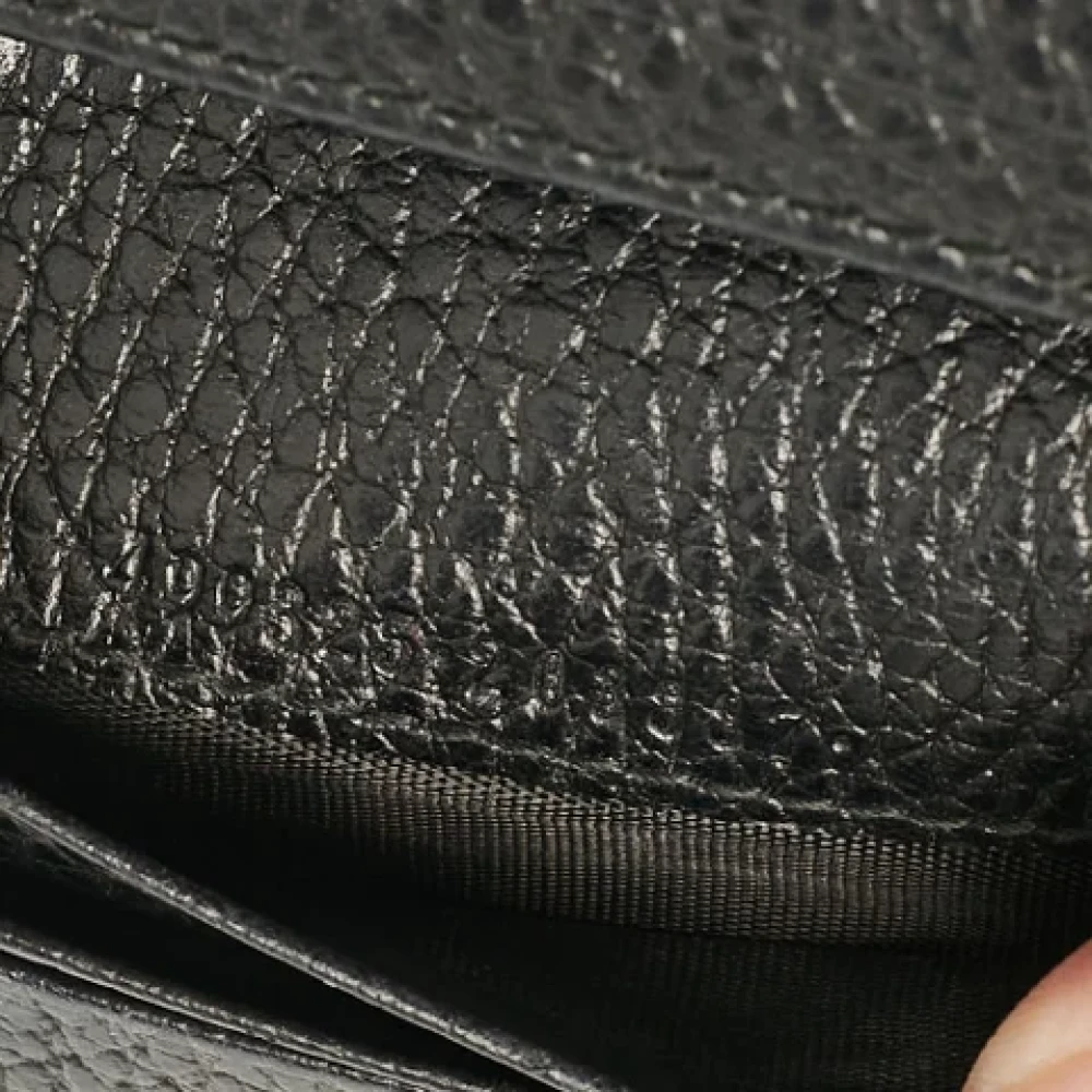 Gucci Vintage Pre-owned Leather wallets Black Dames
