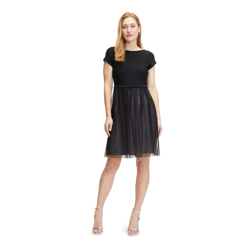 Vera Mont Elegant Tule Cocktailjurk Black Dames