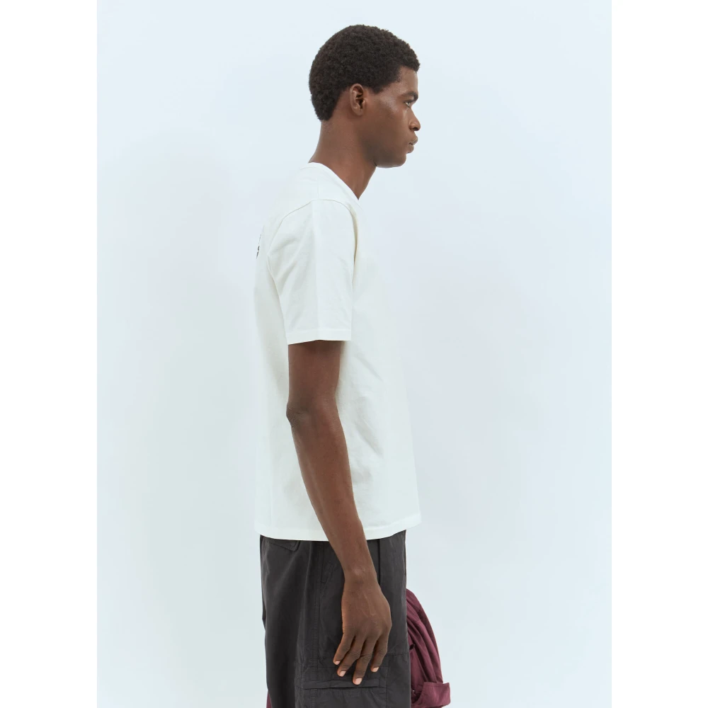 C.P. Company Logo Borduurwerk Crewneck T-Shirt White Heren