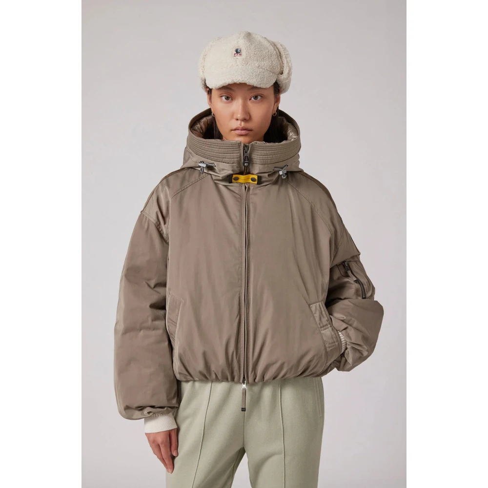 Parajumpers Satin Oversized Bomberjack met Dons Brown Dames