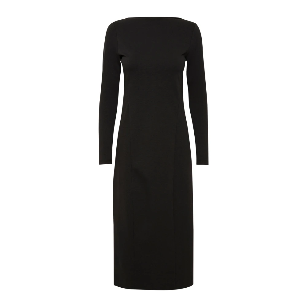 InWear Elegante Zwarte Jurk met Lange Mouwen Black Dames