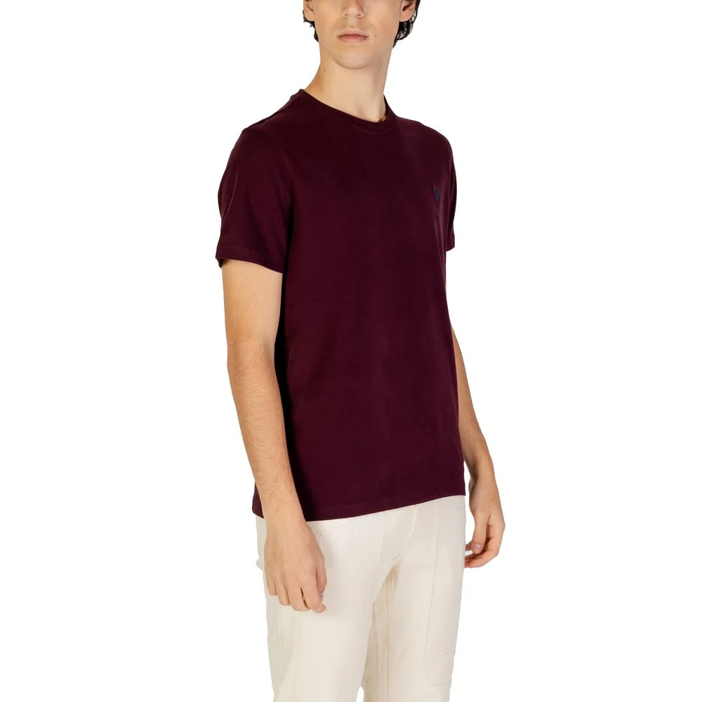 U.s. Polo Assn. Bordeaux Katoenen T-shirt Herfst Winter Collectie Purple Heren