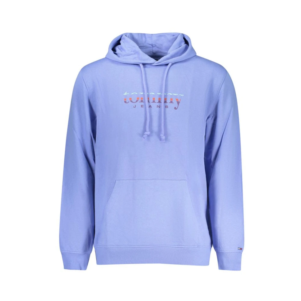 Tommy Hilfiger Men's Blue Hoodies, S, Azzurro Cotton Sweatshirt