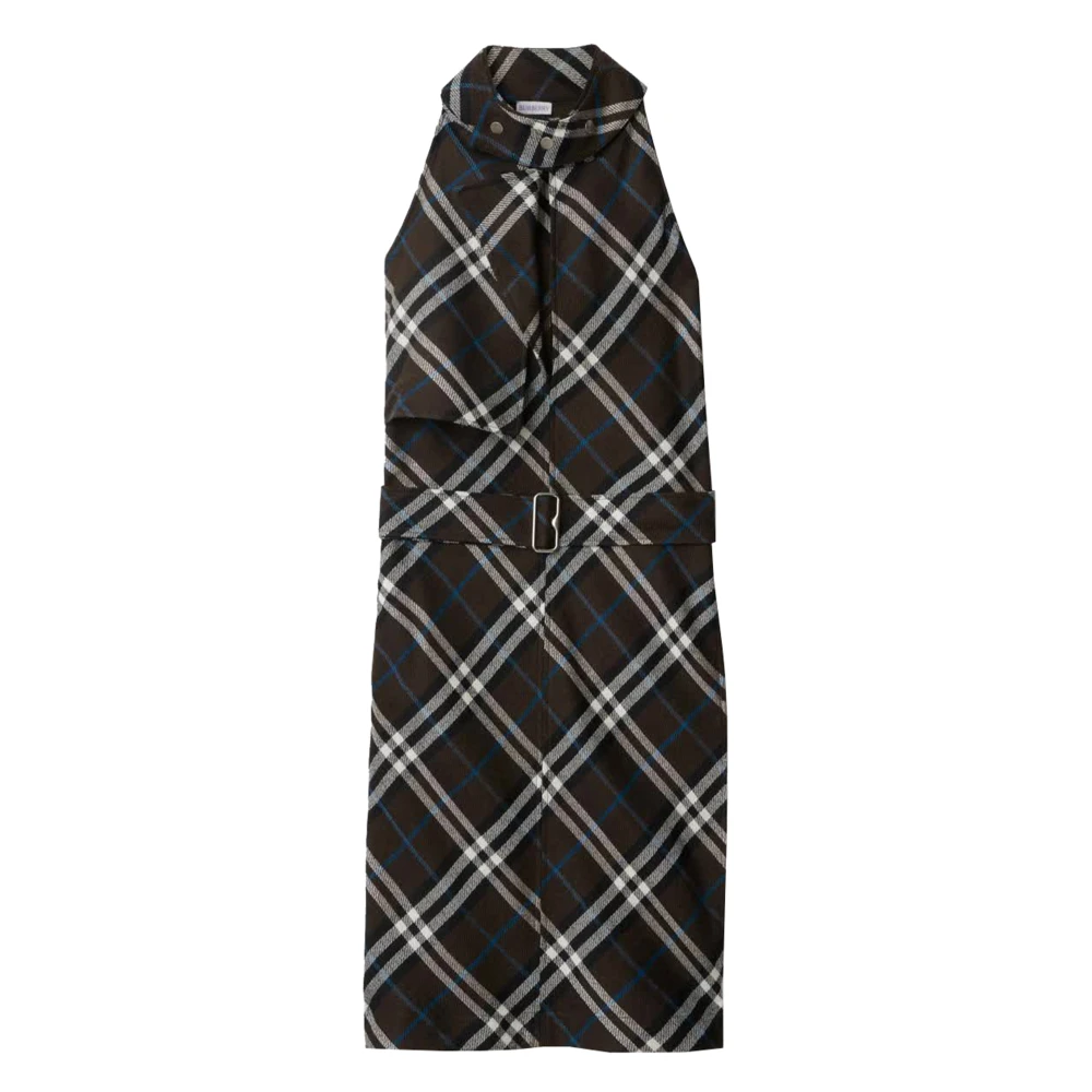 Burberry Geruite Snug Fit Overhemd Black Dames