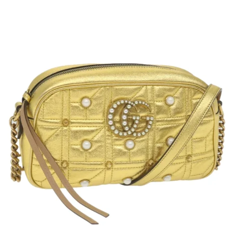 Gucci Vintage Pre-owned Leather gucci-bags Yellow Dames