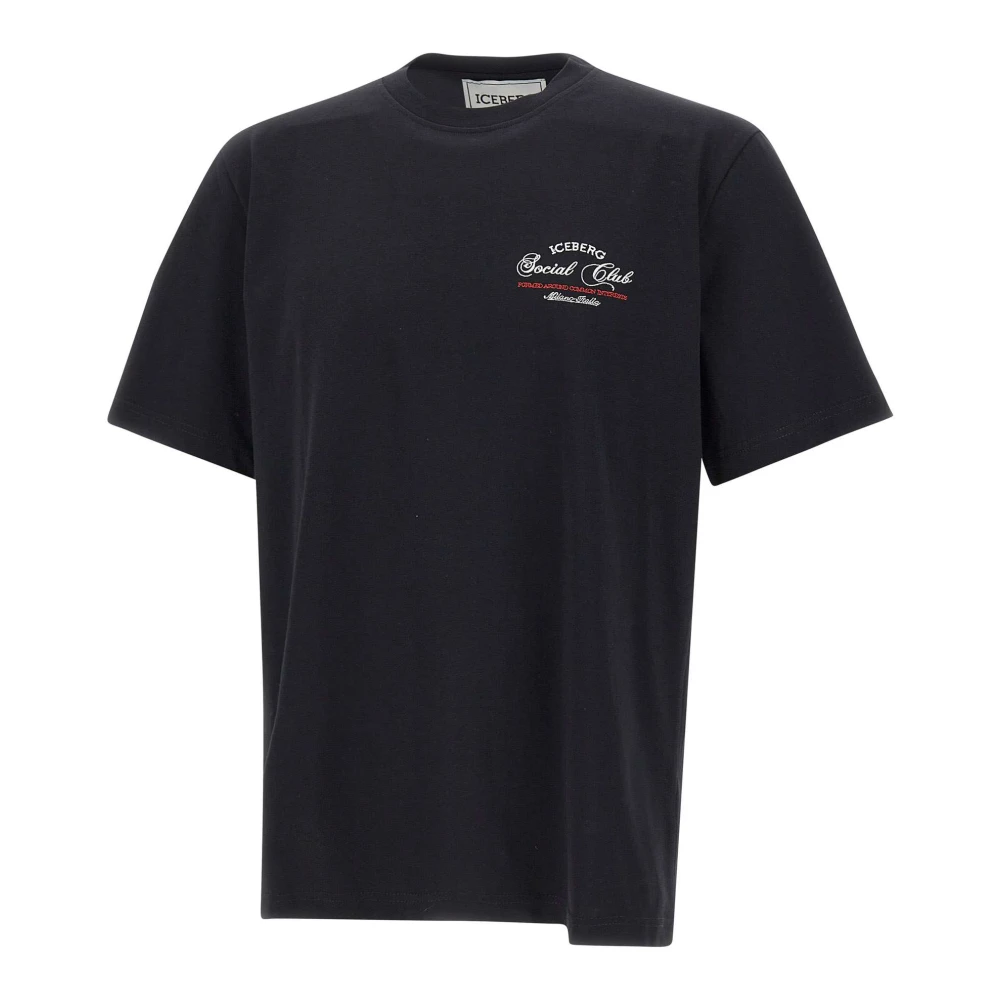 Iceberg Men's Black Social Club Graphic T-Shirt - T-Shirts - Xl - Tops