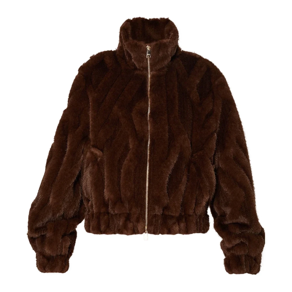 Liu Jo Polyester Jas met Stijl Wf4223 Brown Dames