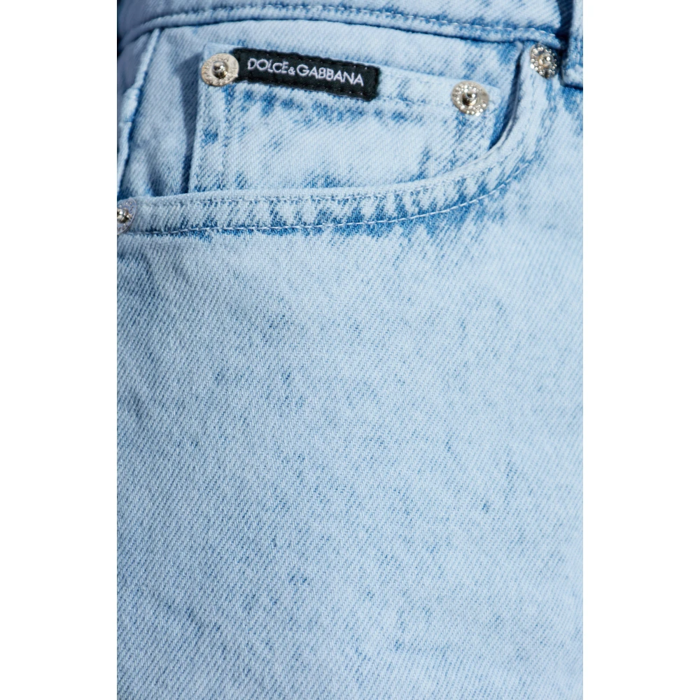 Dolce & Gabbana Jeans met logo Blue Dames