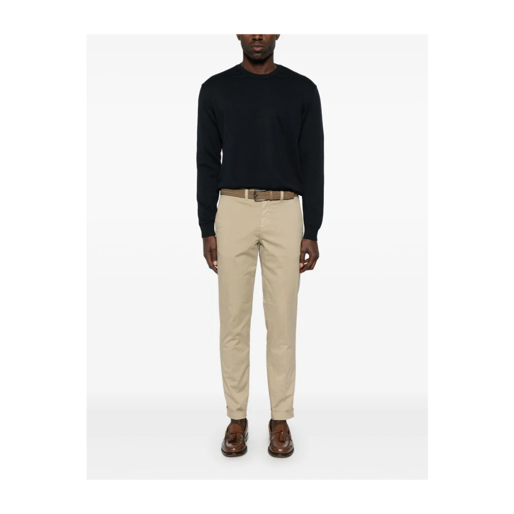 Daniele Fiesoli Navy Blue Crew Neck Sweater Blue Heren
