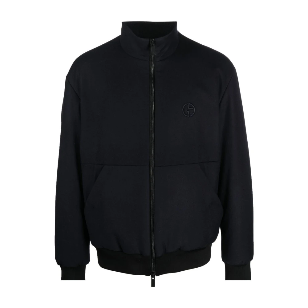 Giorgio Armani Men's Blue Bomber Jackets, 2XL, Elegant Blouson Jacket