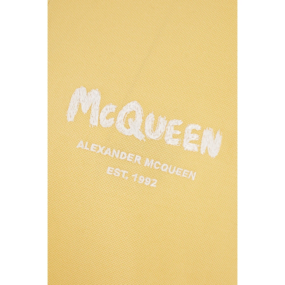 alexander mcqueen Klassieke Polo Shirt voor Mannen Yellow Heren