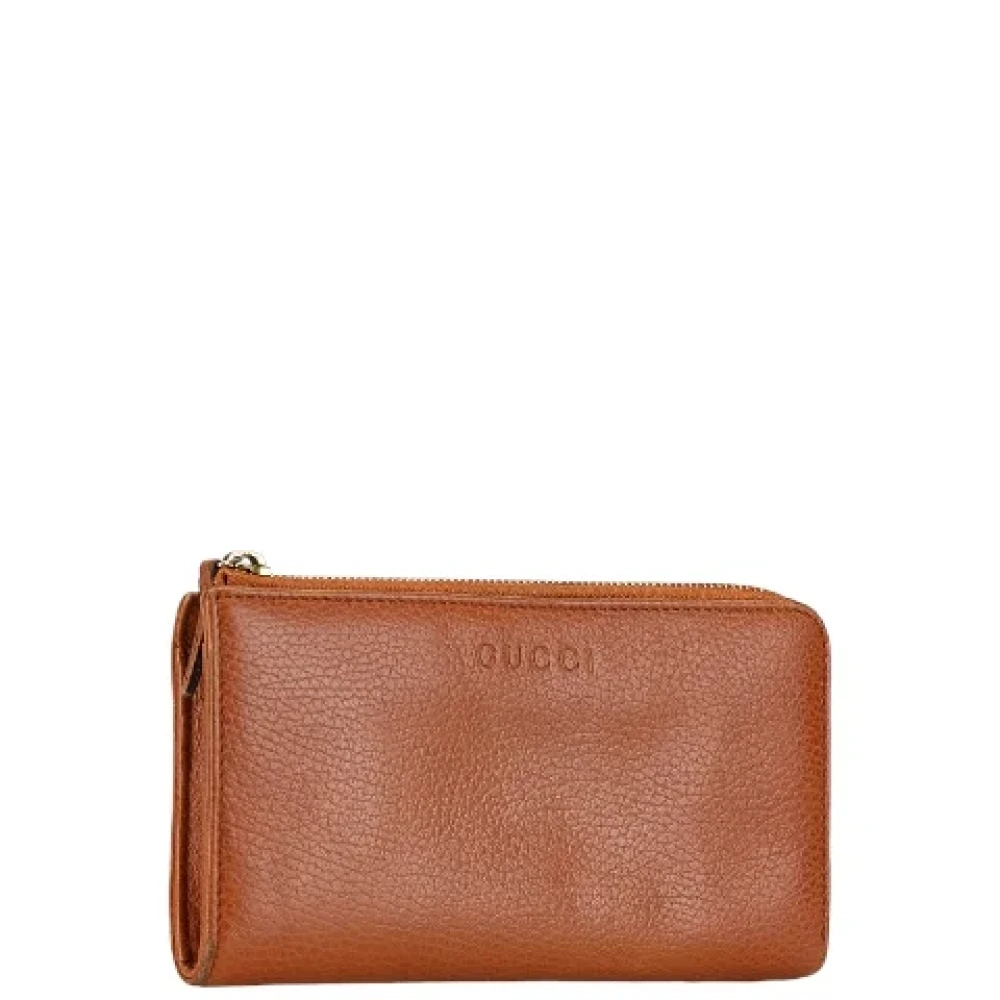 Gucci Vintage Pre-owned Leather wallets Brown Dames