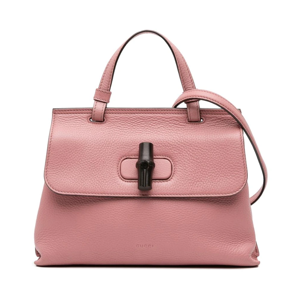 Gucci Vintage Kvinno Rosa Vintage Dam, One Size, Förägd Topp Handväska