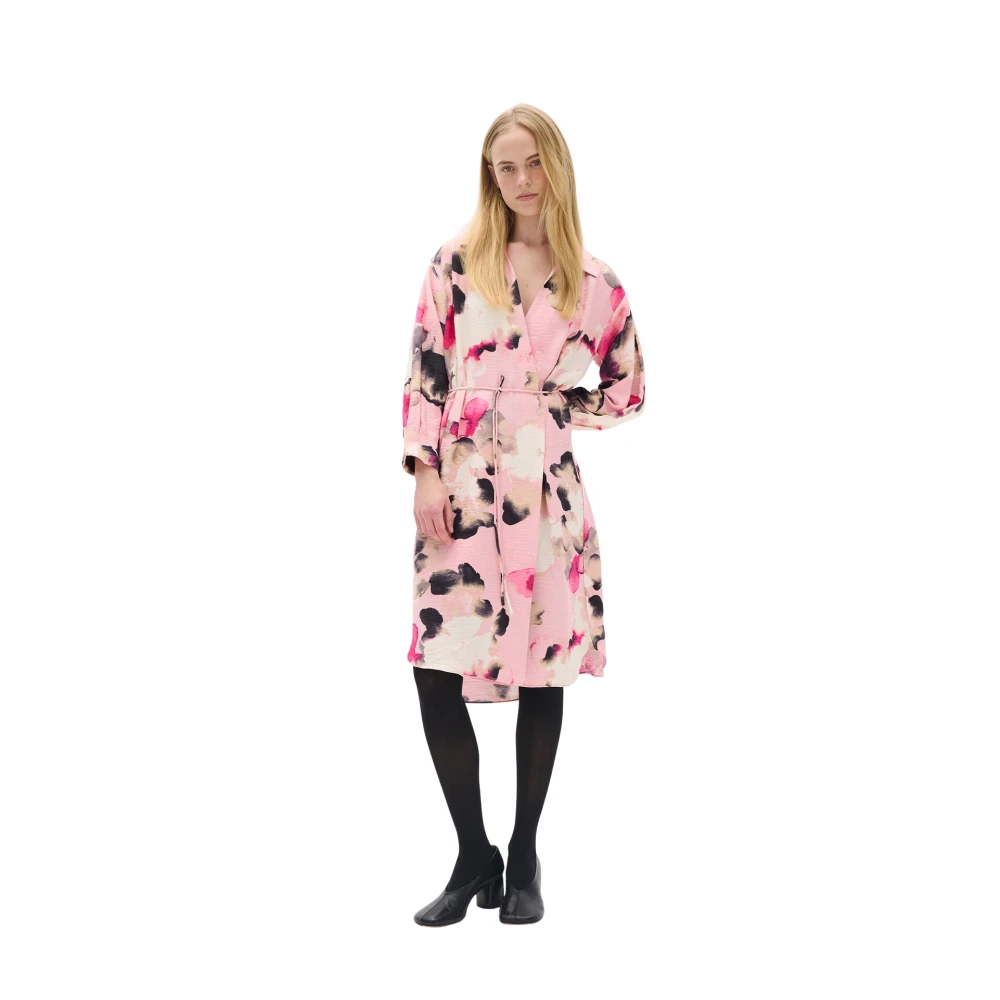 InWear Lichtroze Bloemenwolk Jurk Pink Dames