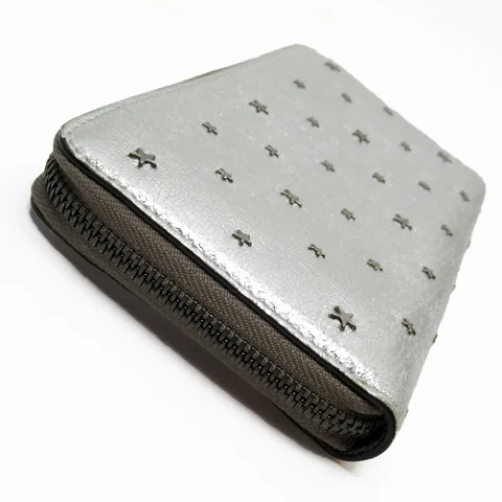 Jimmy Choo Pre-owned Leather wallets Gray Dames