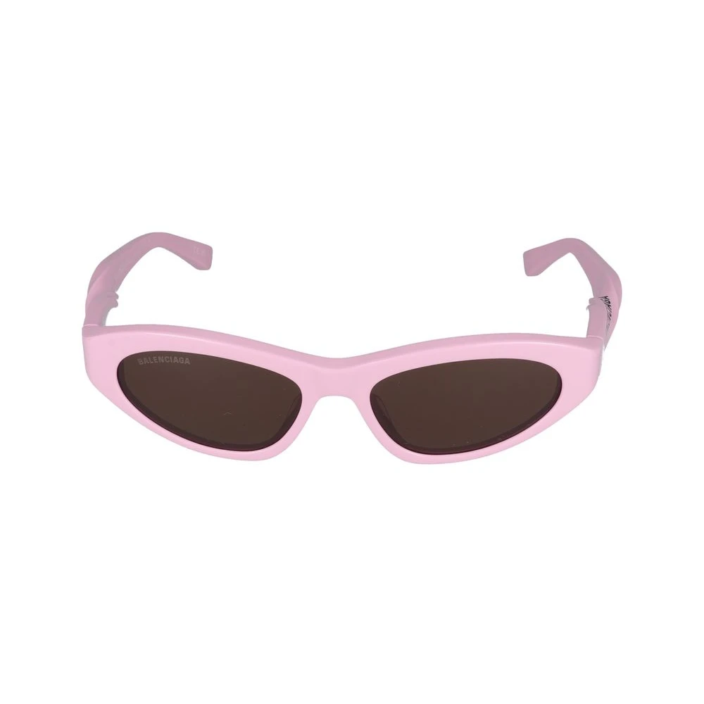 Balenciaga Women's Pink Stylish Sunglasses With Brown Accents - Sunglasses - 54 Mm - Accessories
