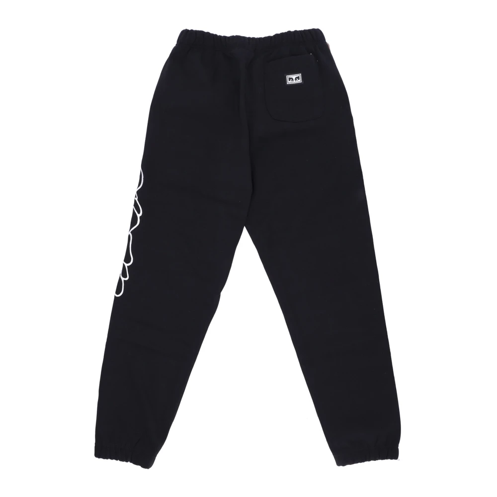 Obey Cherubs Zwarte Sweatpants Lange Broek Black Heren