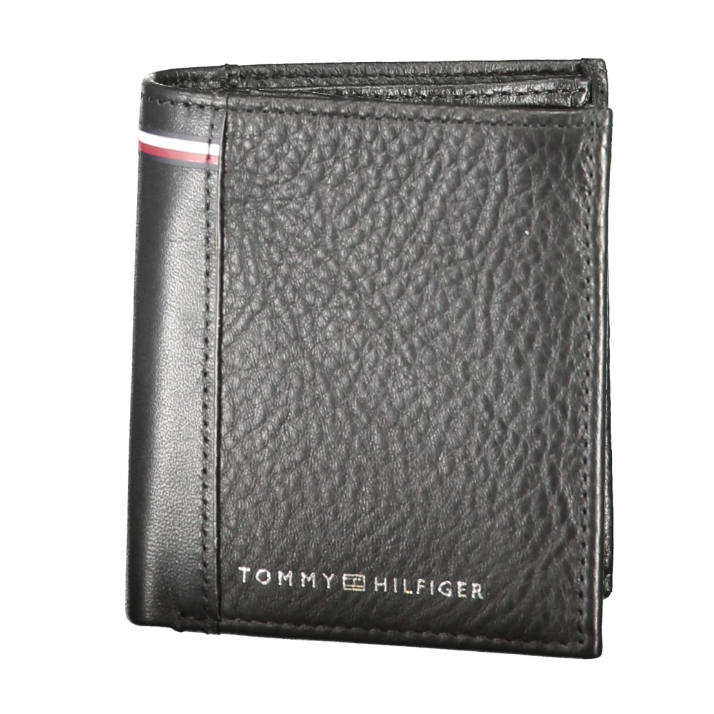 Tommy Hilfiger Heren Portemonnee Zwart Contrast Logo Black Heren