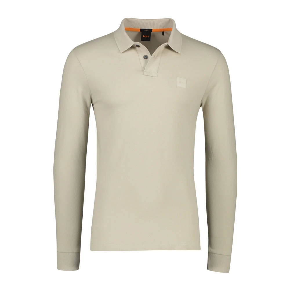 Hugo Boss Beige Polo T-shirt met korte mouwen Beige Heren