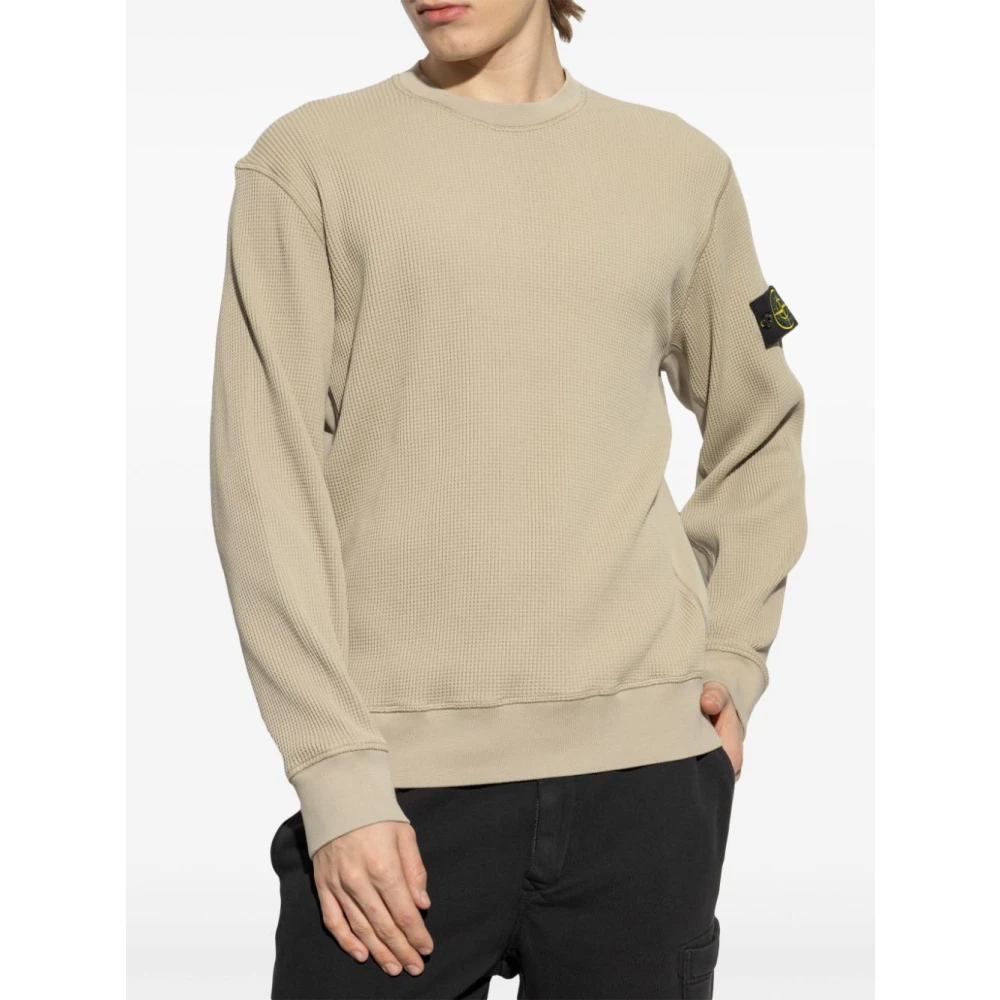 Stone Island Beige Sweatshirt Comfort Stijl Beige Heren
