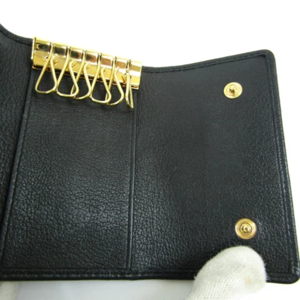 Chanel Vintage Pre-owned Leather home-office Black Dames