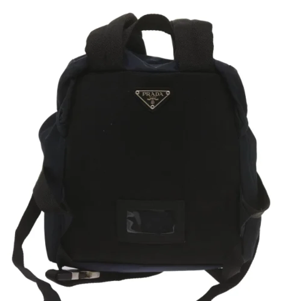 Prada Vintage Pre-owned Nylon backpacks Blue Dames