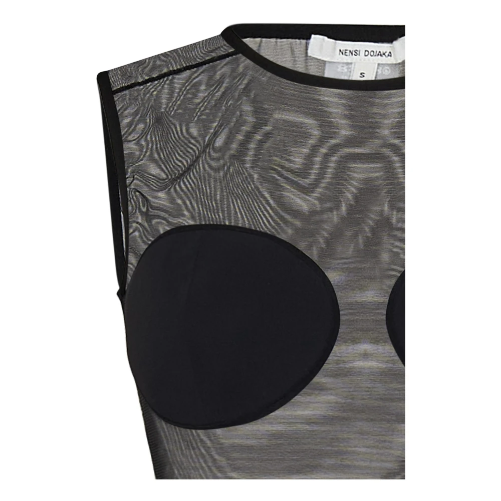 Nensi Dojaka Zwart mouwloos bodysuit Chic Style Black Dames
