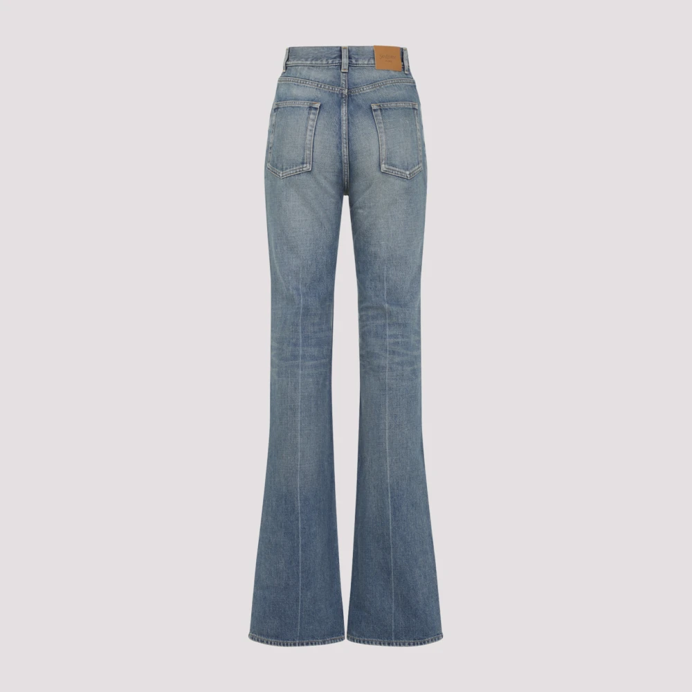 Saint Laurent Retro Denim Jeans Blue Dames
