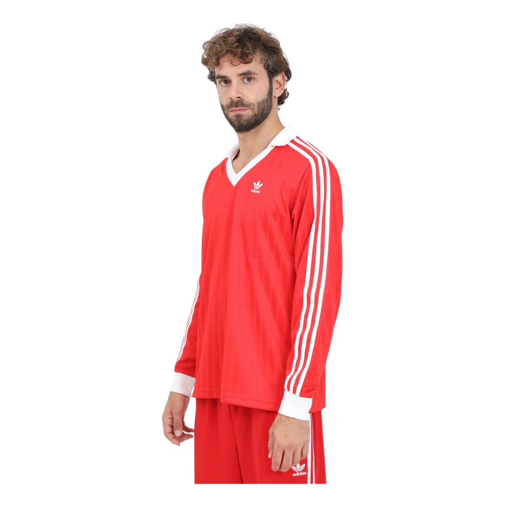 adidas Originals Sportieve Rode Longsleeve T-shirt Orange Heren